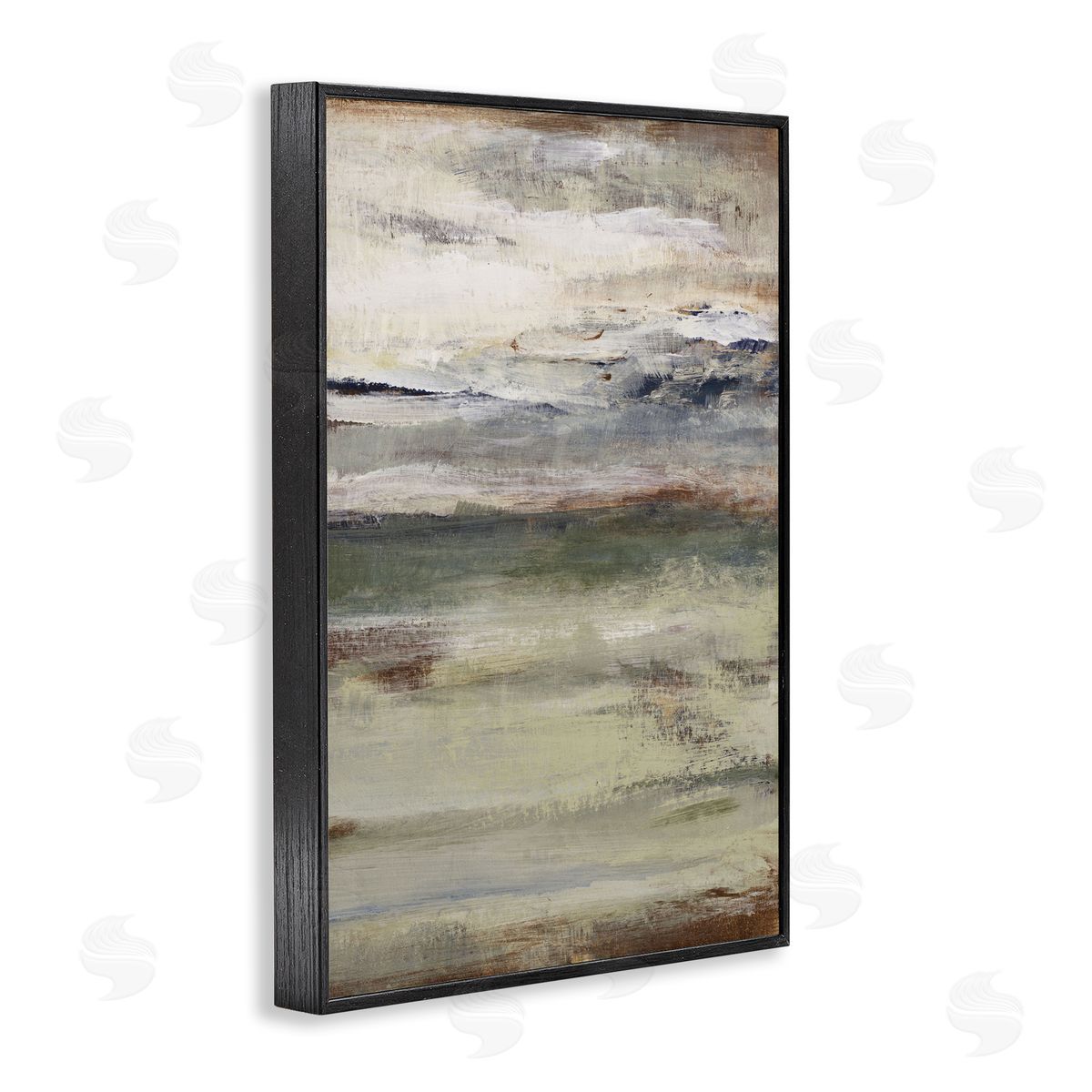 Earthy Abstract Layers Black Frame Print Wall Art, Home Decor by Lanie Loreth