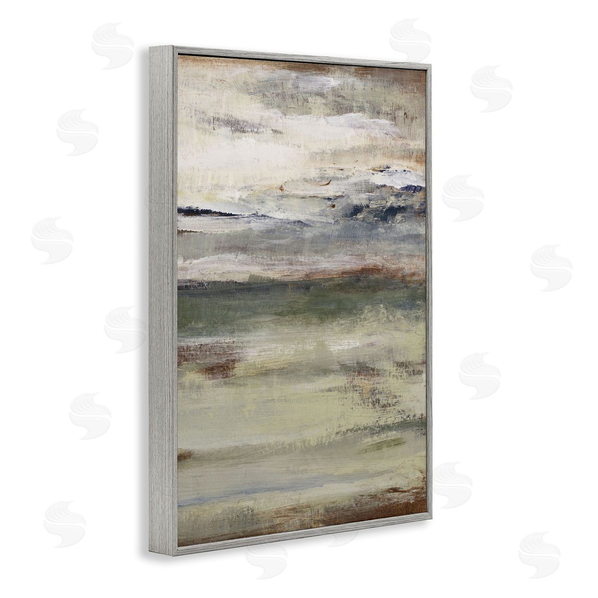 Earthy Abstract Layers Grey Frame Print Wall Art, Home Decor by Lanie Loreth