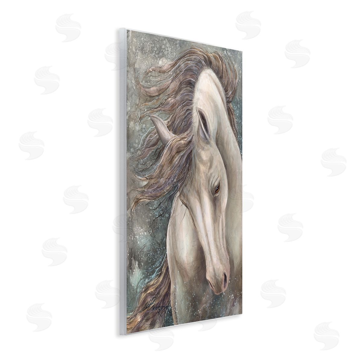 Rearing Horse with Waving Mane Wood Plaque Wall Art, Home Decor by Jody Bergsma