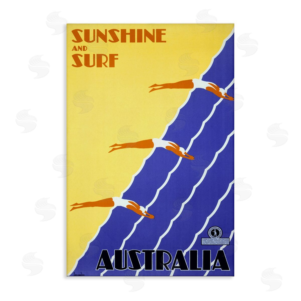 Sunshine & Surf Australia Canvas Wall Art, Home Decor by Marcus Jules