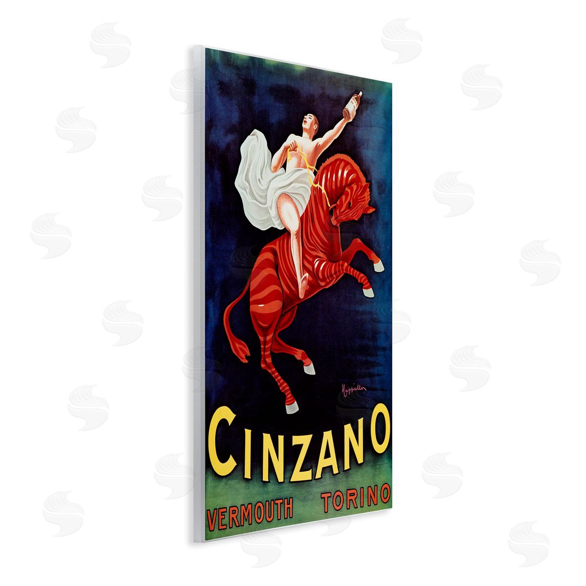 Cinzano Wine Advertisement Wood Plaque Wall Art, Home Decor by Marcus Jules