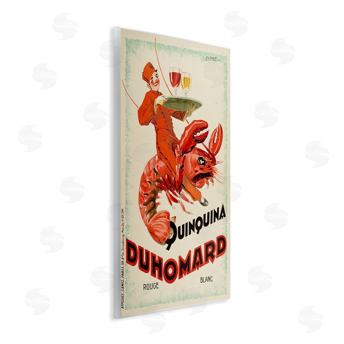 Vintage Lobster Advertisement Wood Plaque Wall Art, Home Decor by Marcus Jules