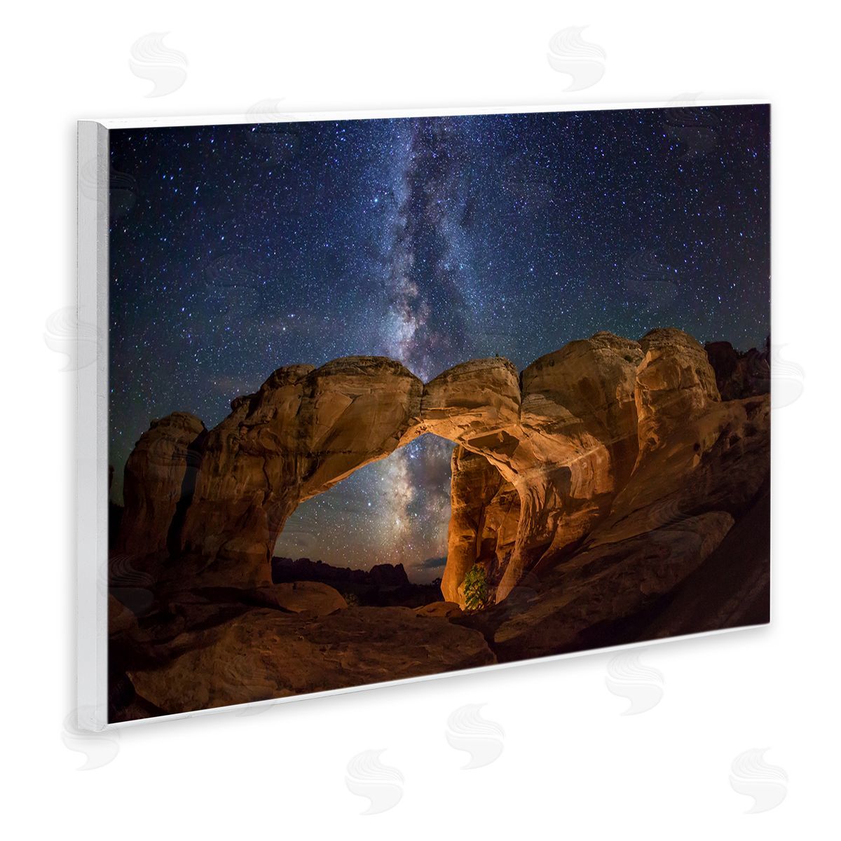 Starry Sky Through Desert Arch Wood Plaque Wall Art, Home Decor by Royce Bair