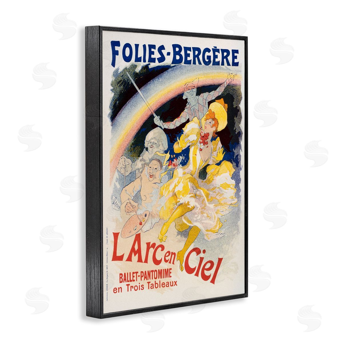 Vintage Ballet Entertainment Ad Black Frame Print Wall Art, Home Decor by Marcus Jules