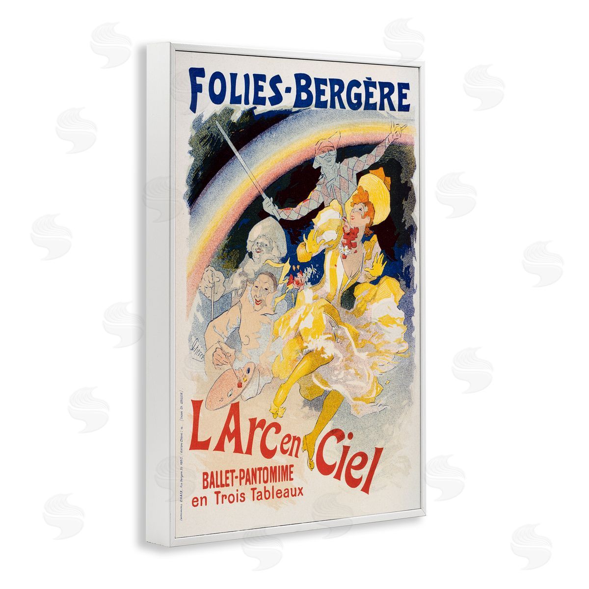 Vintage Ballet Entertainment Ad White Frame Print Wall Art, Home Decor by Marcus Jules