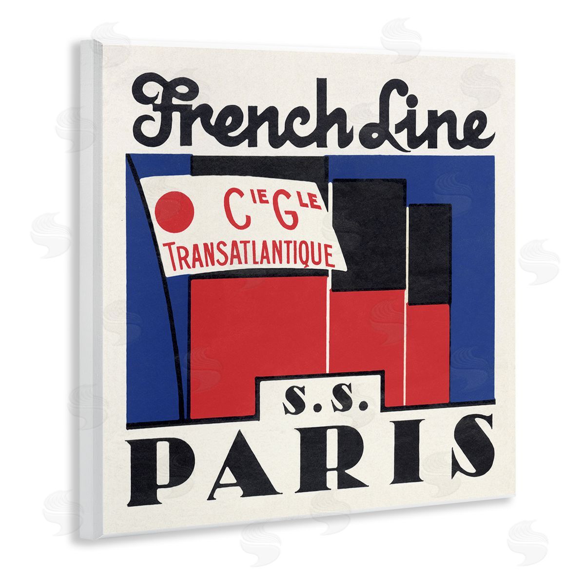 SS Paris Vintage Banner Wood Plaque Wall Art, Home Decor by Phillipa Katz