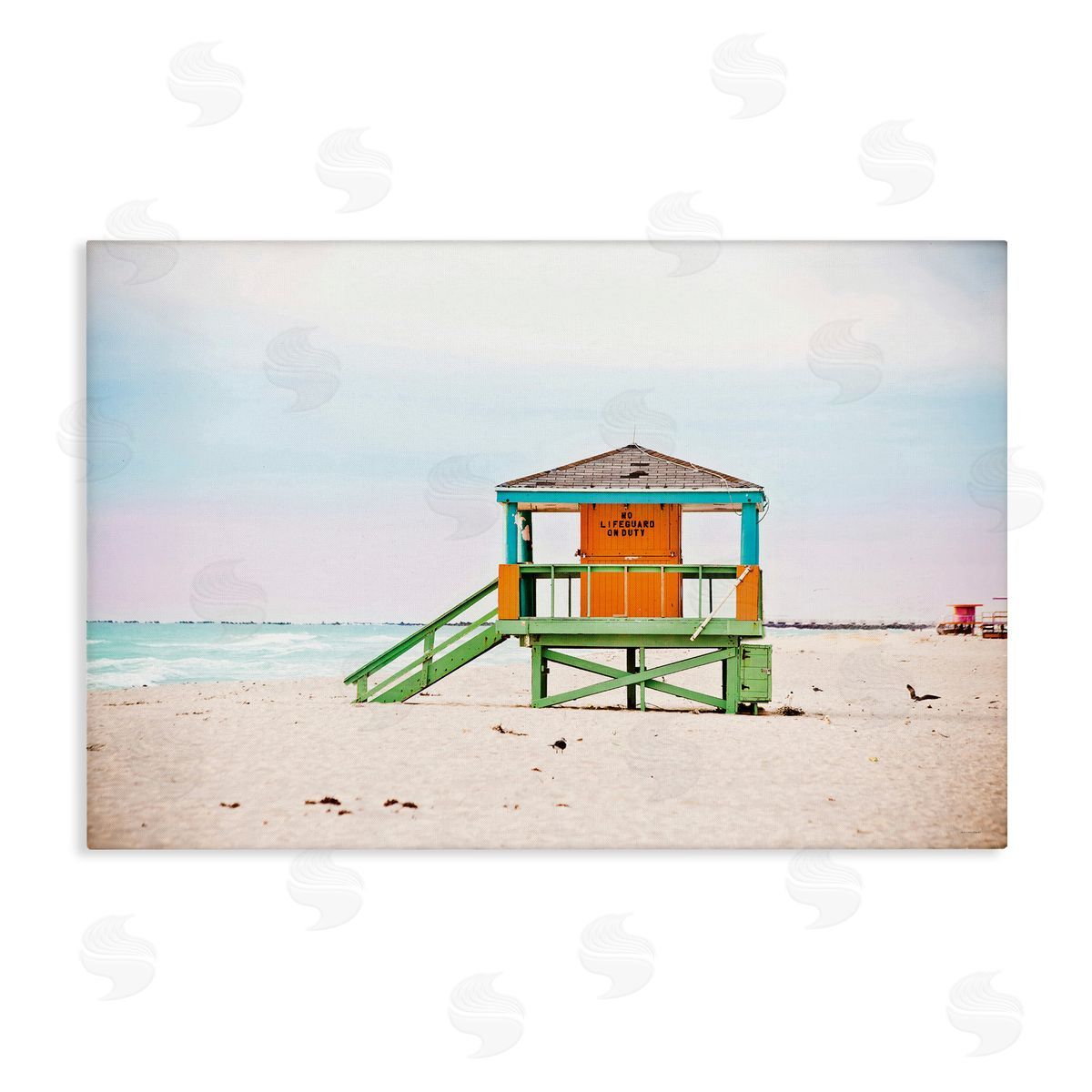 No Lifeguard On Duty Canvas Wall Art, Home Decor by Seven Trees Design