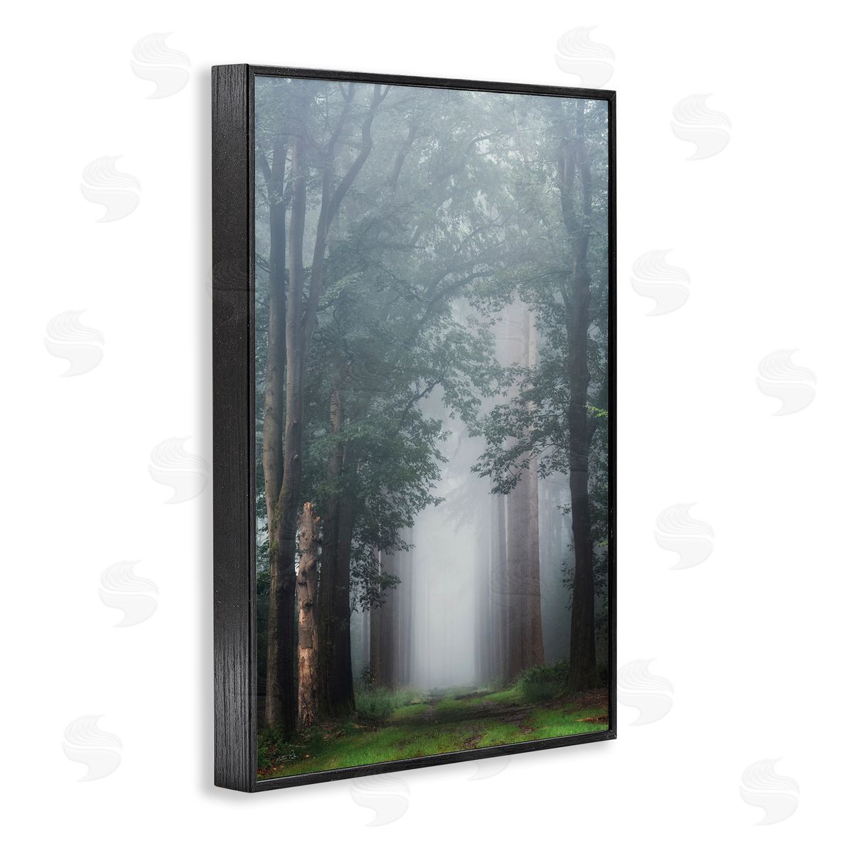 Calm Forest Clearing Black Frame Print Wall Art, Home Decor by Martin Podt