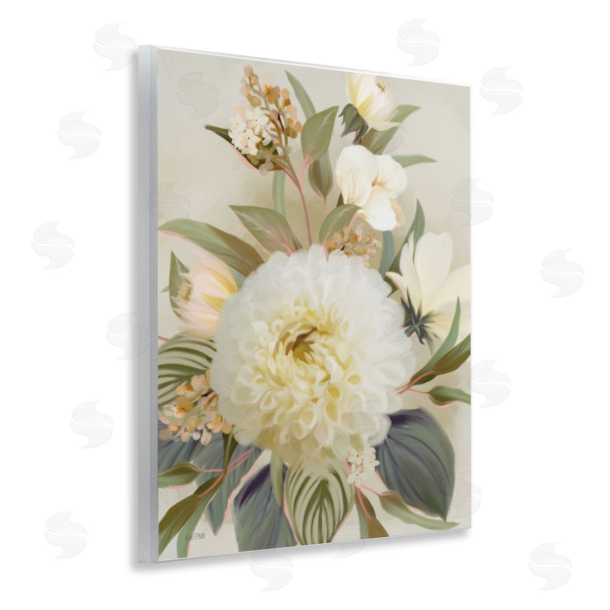 Elegant Dahlia Bundle Wood Plaque Wall Art, Home Decor by House Fenway