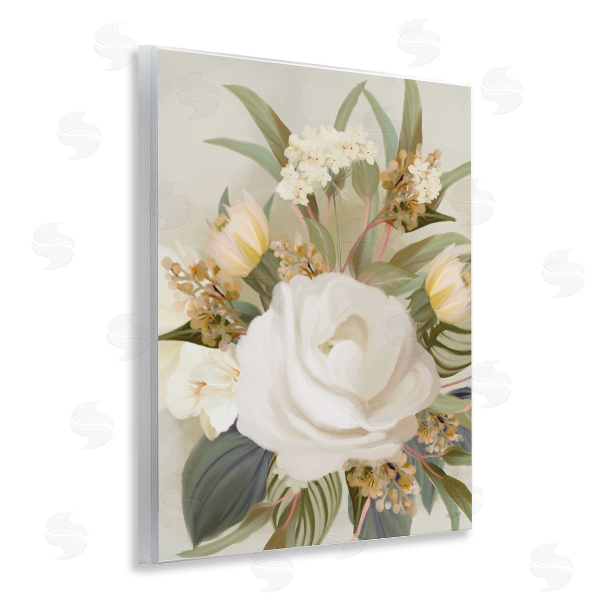 Charming Soft Rose Bundle Wood Plaque Wall Art, Home Decor by House Fenway