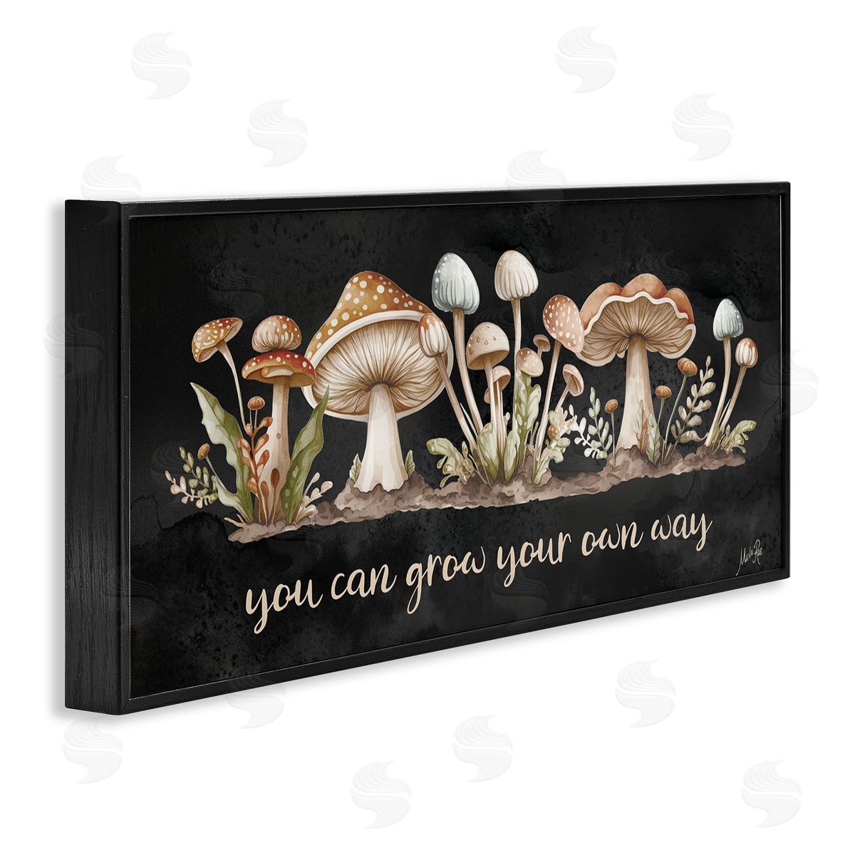Grow Your Own Way Black Frame Print Wall Art, Home Decor by Marla Rae