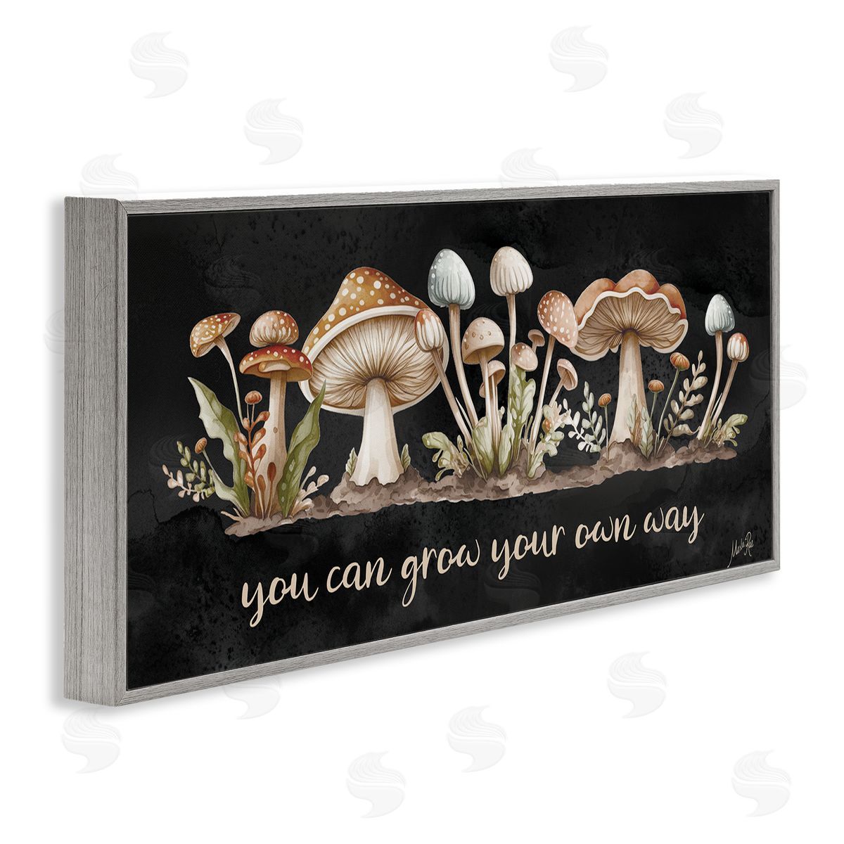 Grow Your Own Way Grey Frame Print Wall Art, Home Decor by Marla Rae