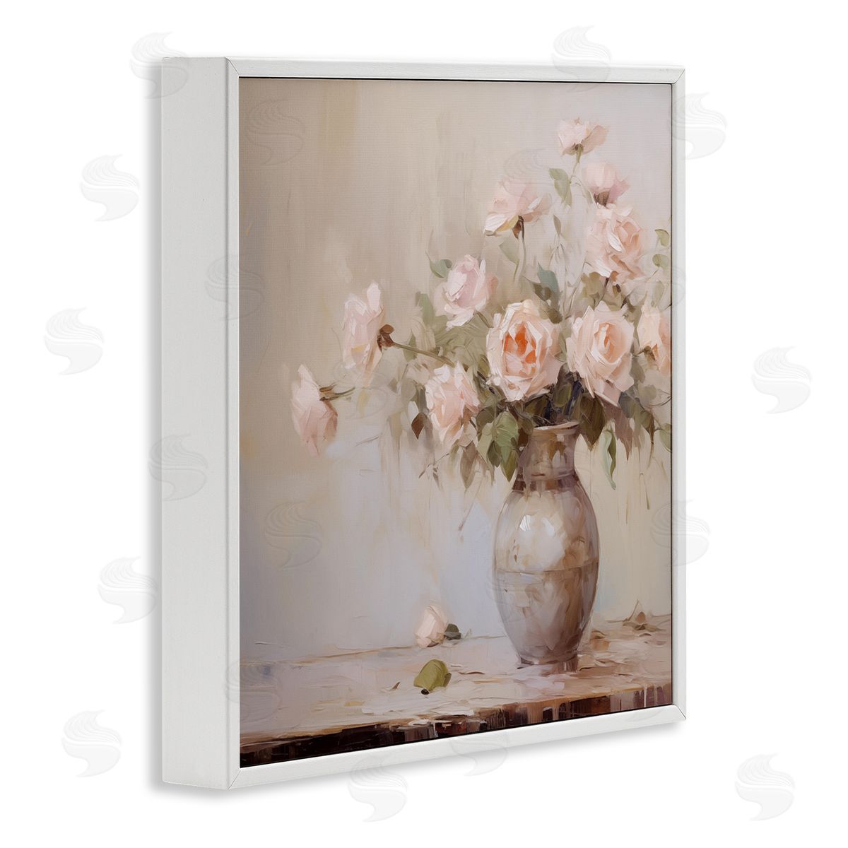 Romantic Rose Bouquet White Frame Print Wall Art, Home Decor by Arlington Prints