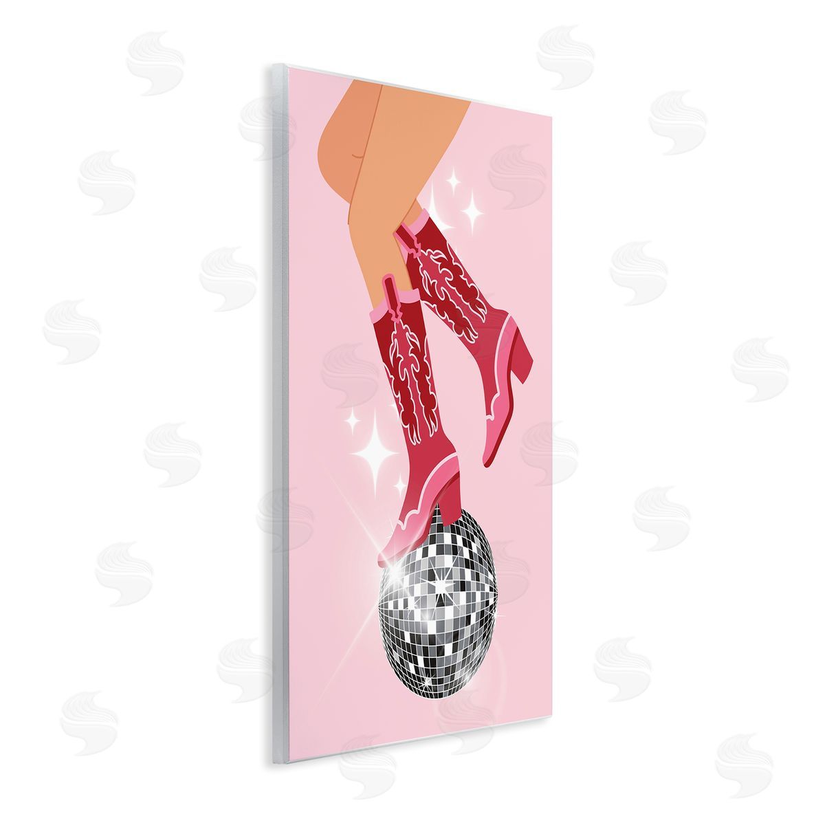 Balancing Disco Cowgirl Wood Plaque Wall Art, Home Decor by LSR Design Studio