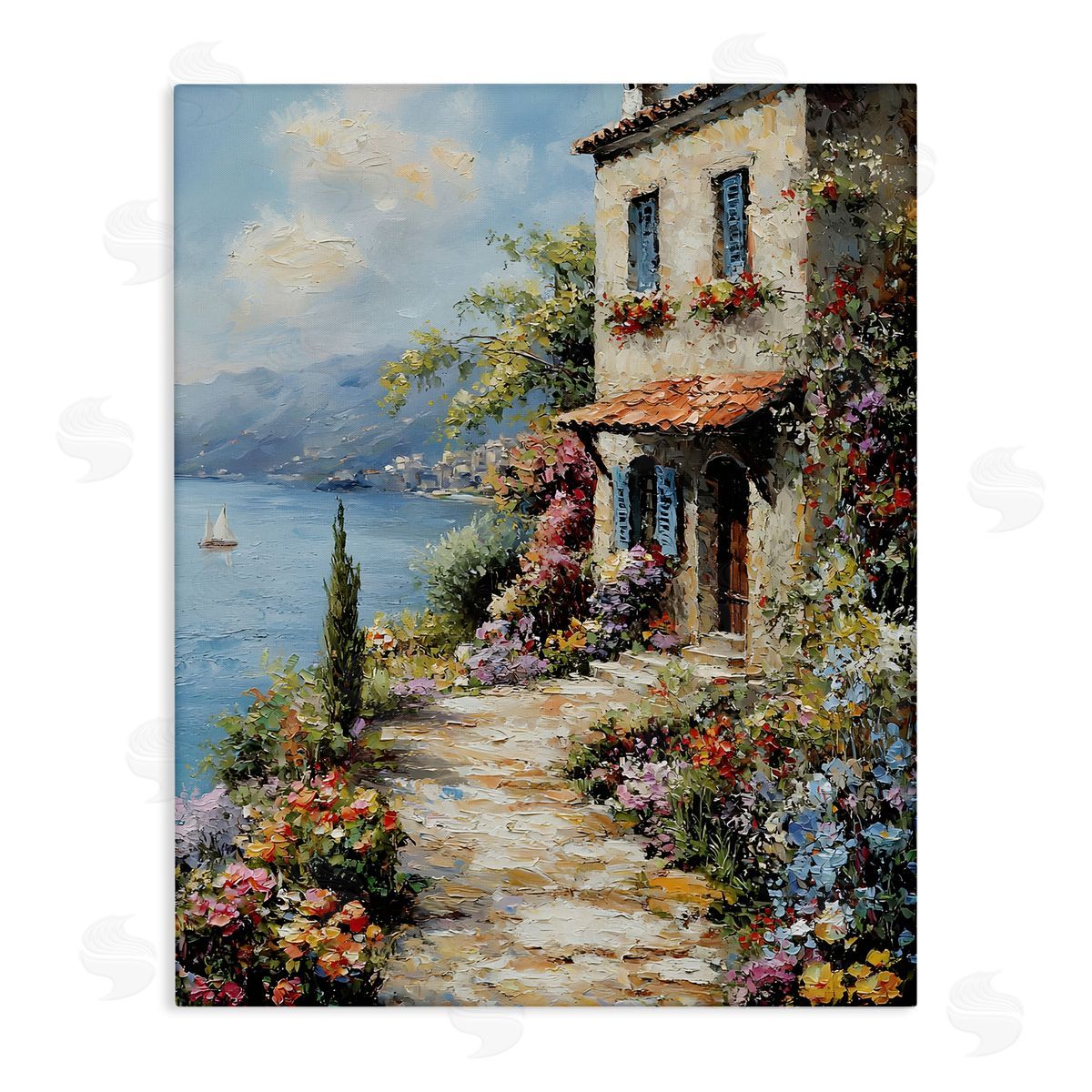 Seaside Cottage Architecture Canvas Wall Art, Home Decor by Franklyn Gregory