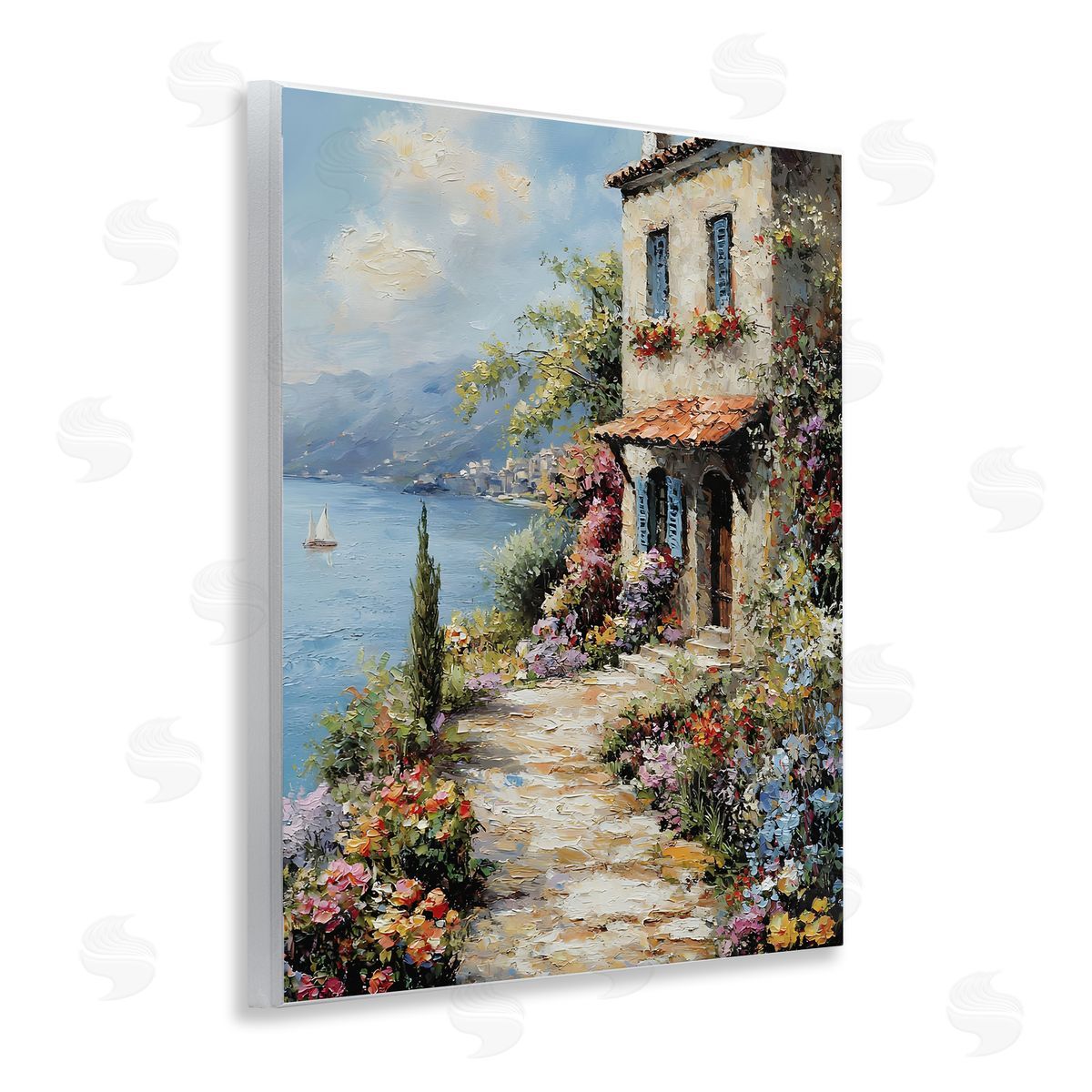 Seaside Cottage Architecture Wood Plaque Wall Art, Home Decor by Franklyn Gregory