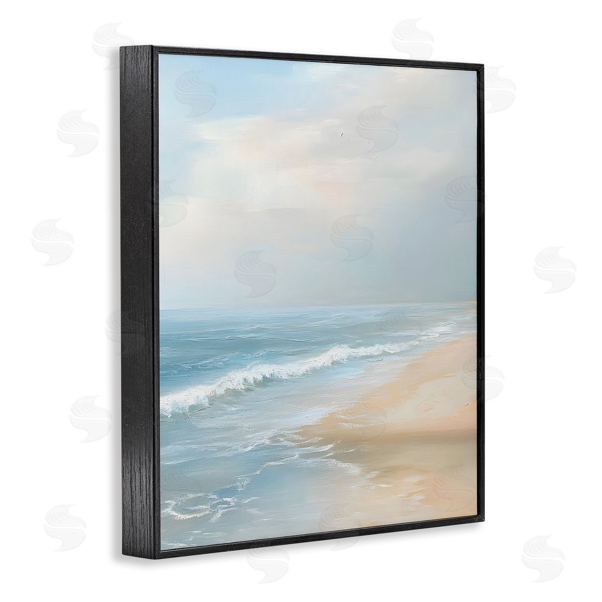 Serenity Beach View Black Frame Print Wall Art, Home Decor by Franklyn Gregory