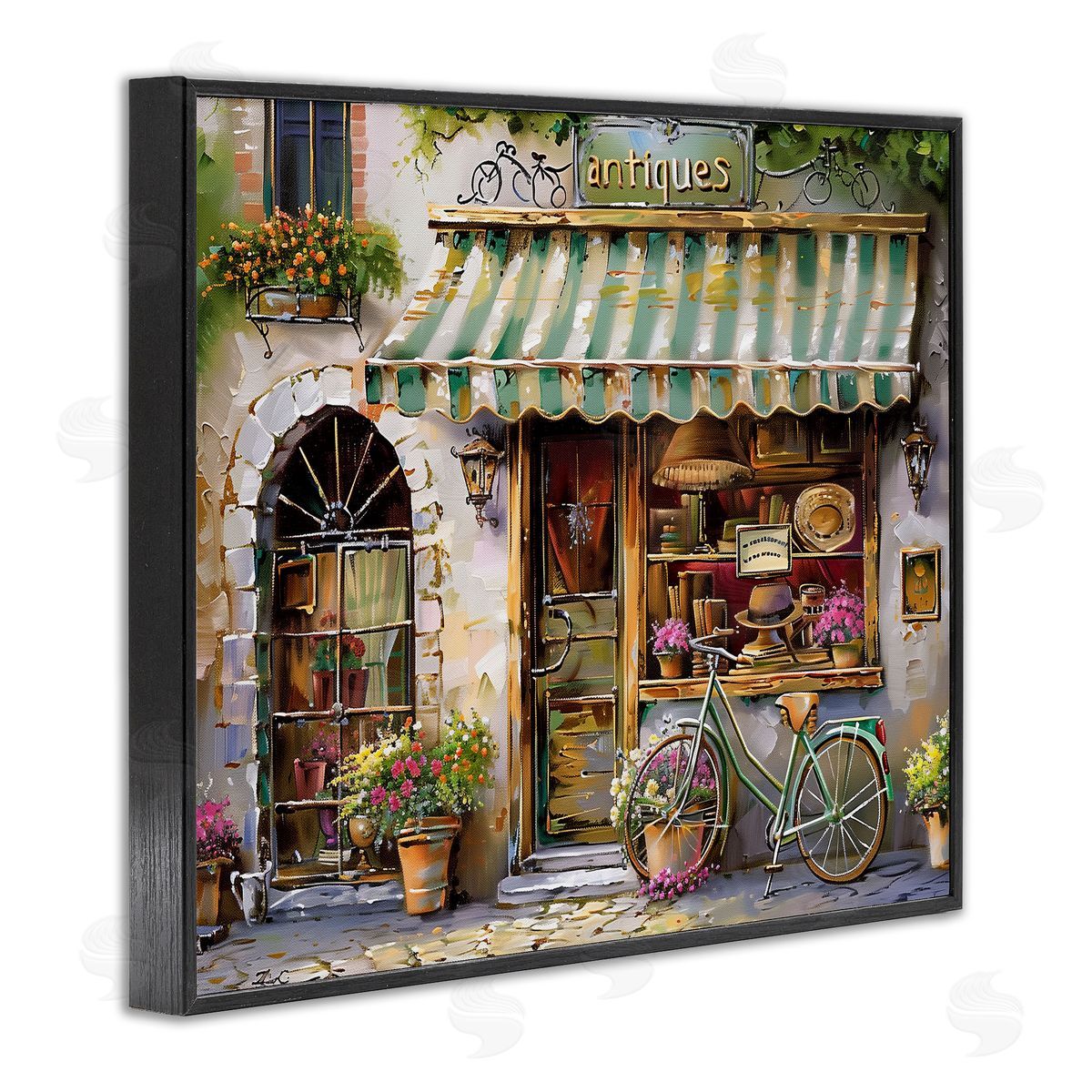 Charming Antique Shop Black Frame Print Wall Art, Home Decor by Arlington Prints