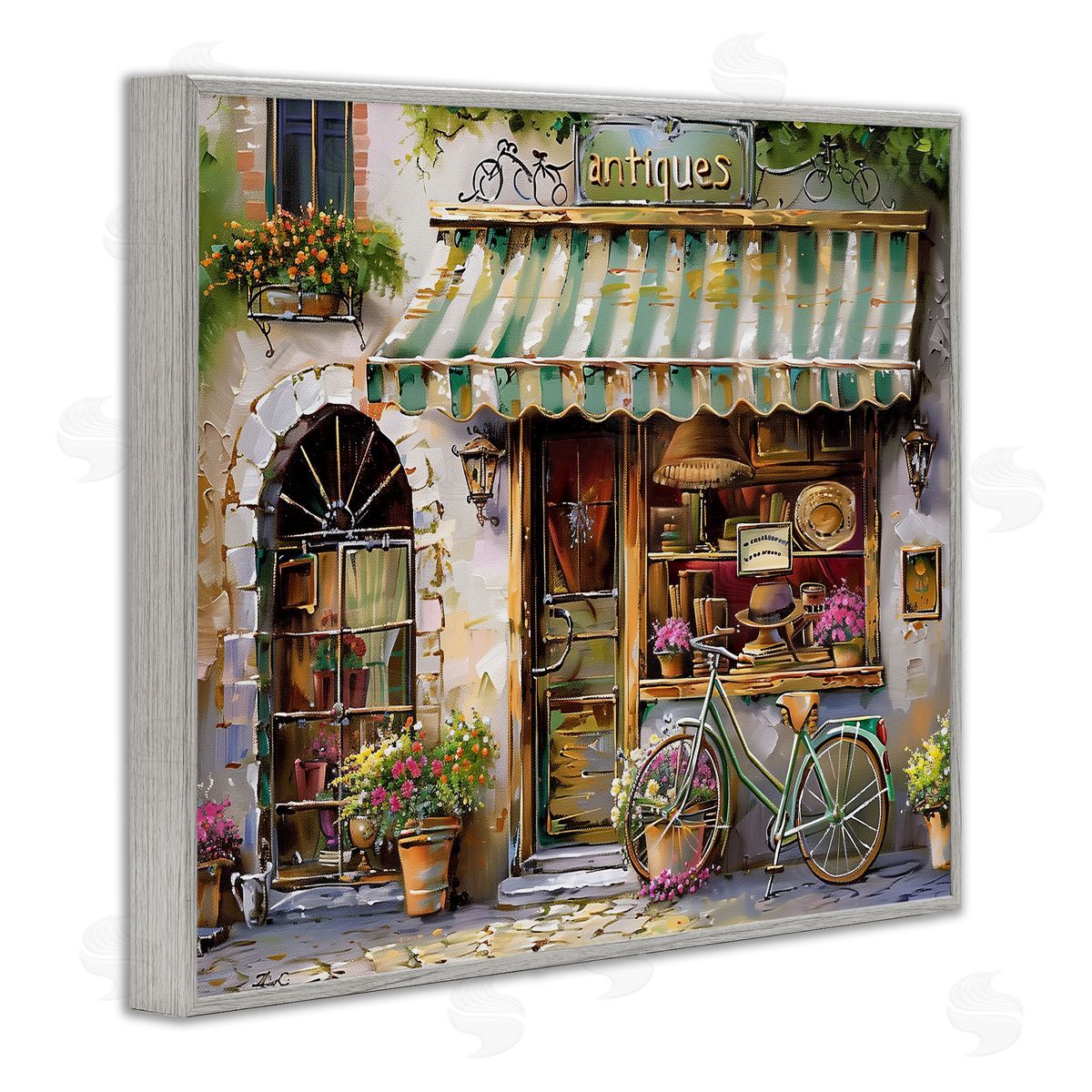 Charming Antique Shop Grey Frame Print Wall Art, Home Decor by Arlington Prints