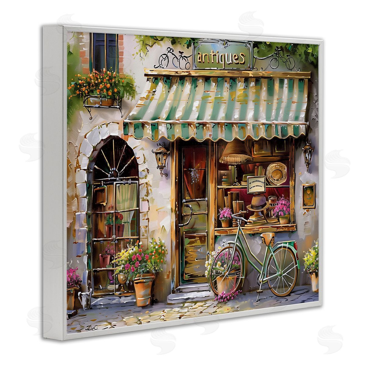 Charming Antique Shop White Frame Print Wall Art, Home Decor by Arlington Prints