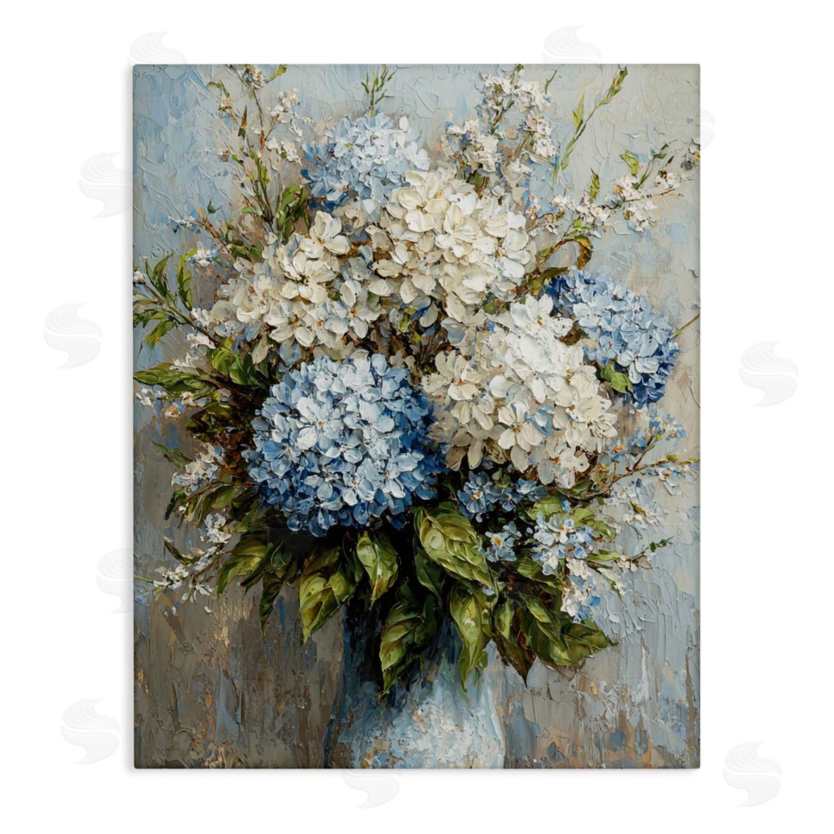 Muted Classic Hydrangeas Canvas Wall Art, Home Decor by Franklyn Gregory