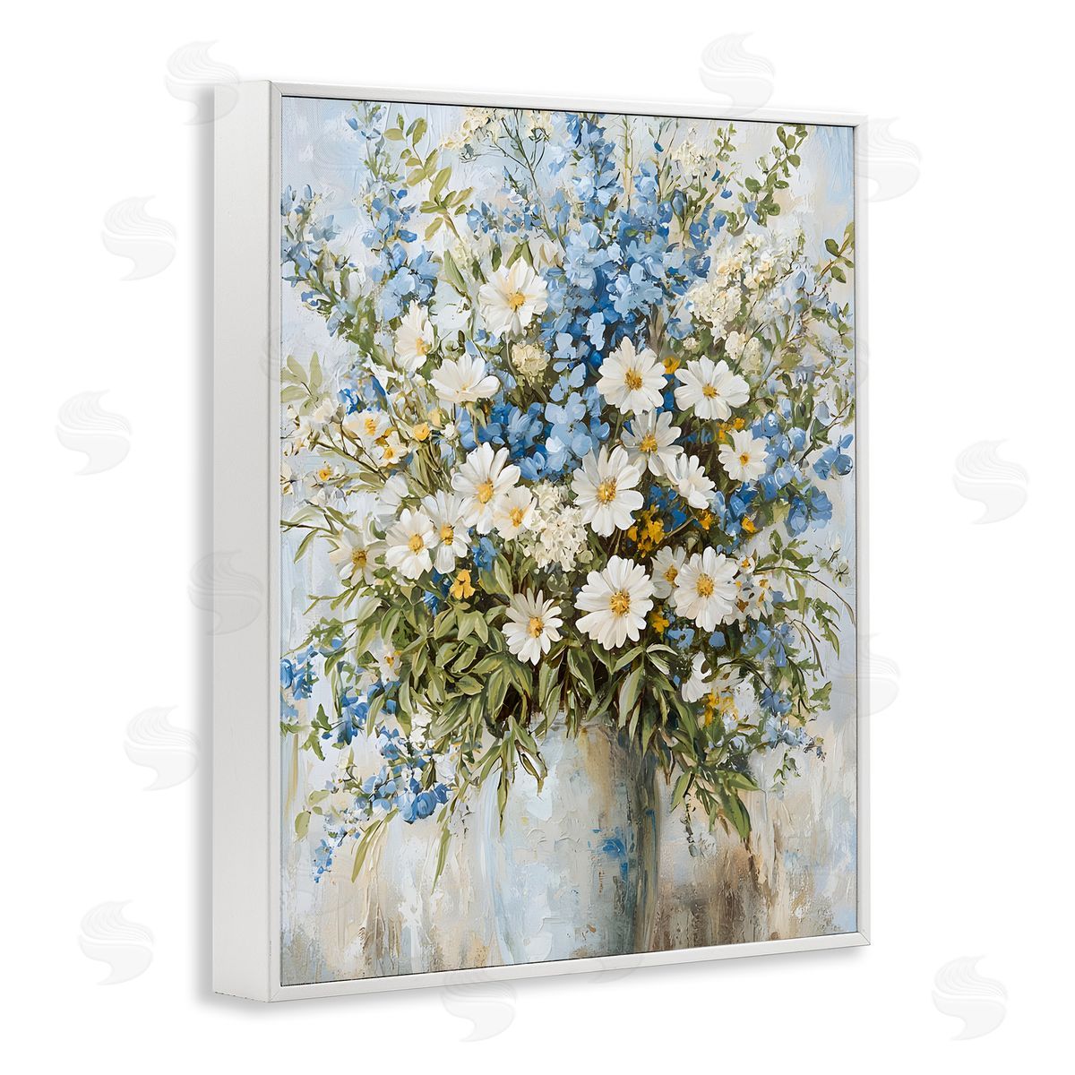 Heritage Style Bouquet White Frame Print Wall Art, Home Decor by Franklyn Gregory