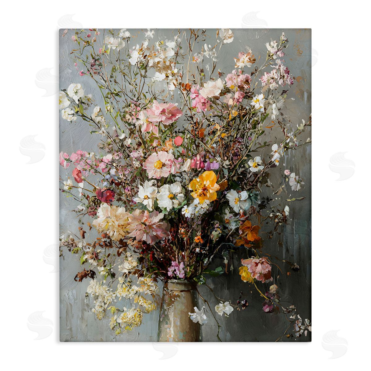 Overflowing Spring Flowers Canvas Wall Art, Home Decor by Franklyn Gregory