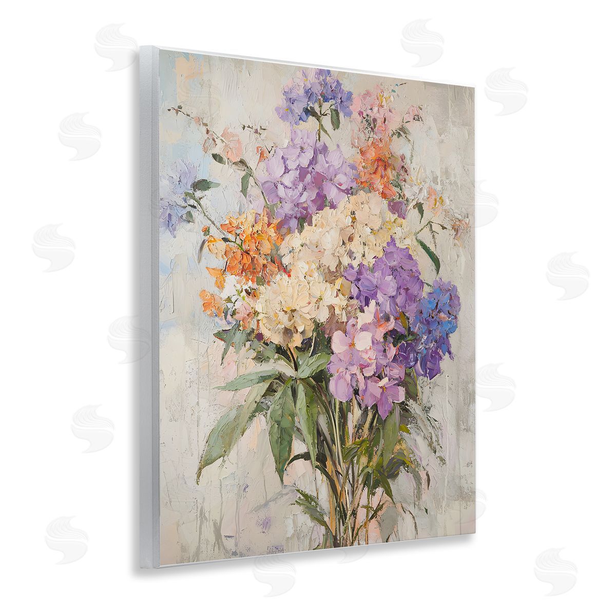Abstract Hydrangea Clusters Wood Plaque Wall Art, Home Decor by Franklyn Gregory