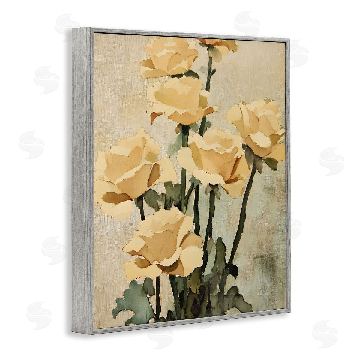 Vintage Roses Bundle Grey Frame Print Wall Art, Home Decor by Franklyn Gregory
