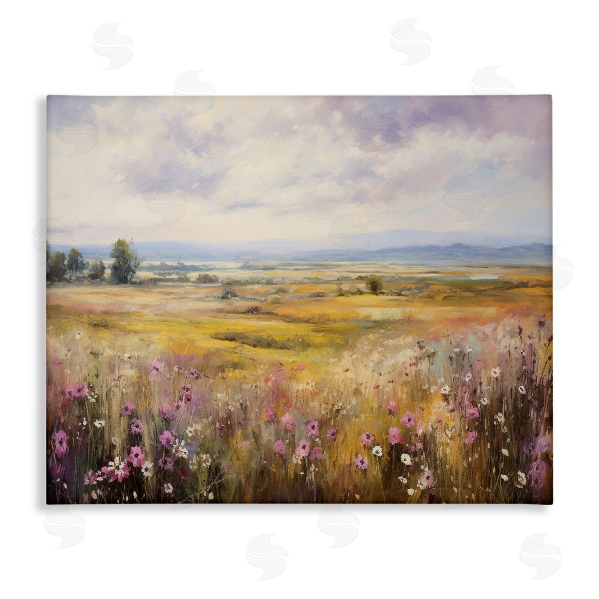 Vast Meadow with Subtle Flowers Canvas Wall Art, Home Decor by Franklyn Gregory