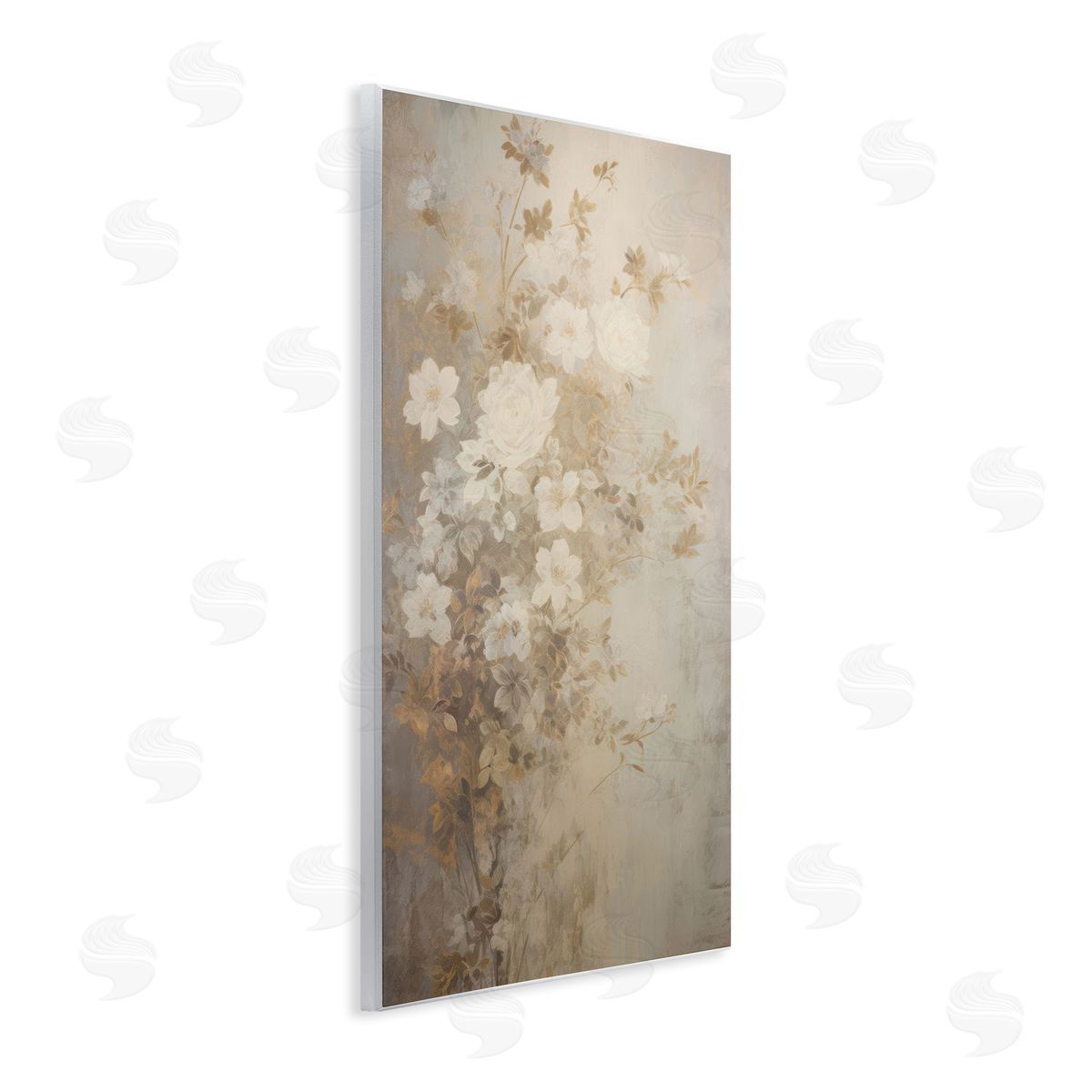Muted Vintage Florals Wood Plaque Wall Art, Home Decor by LSR Creative Studio