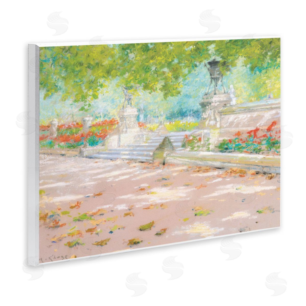 Summer Sunlight in Park Wood Plaque Wall Art, Home Decor by LSR Design Studio