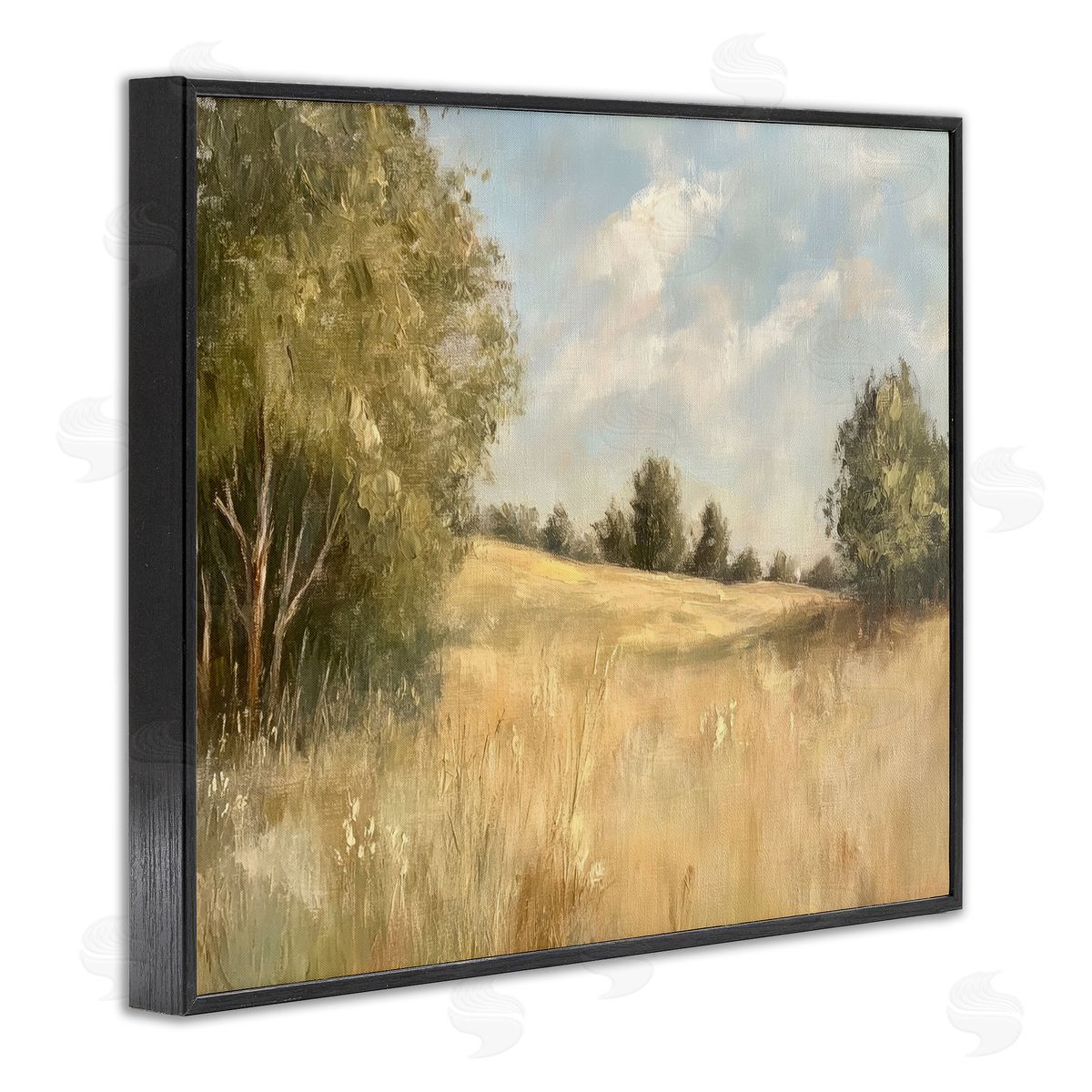Classic Country Field Black Frame Print Wall Art, Home Decor by Petal Prints Design