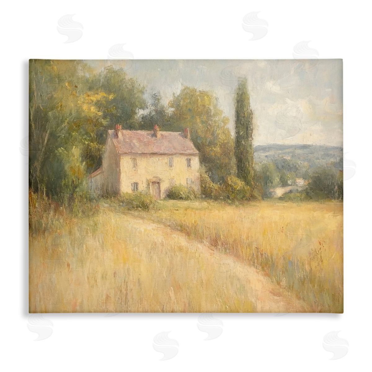 Hide Away Cottage House Canvas Wall Art, Home Decor by Petal Prints Design