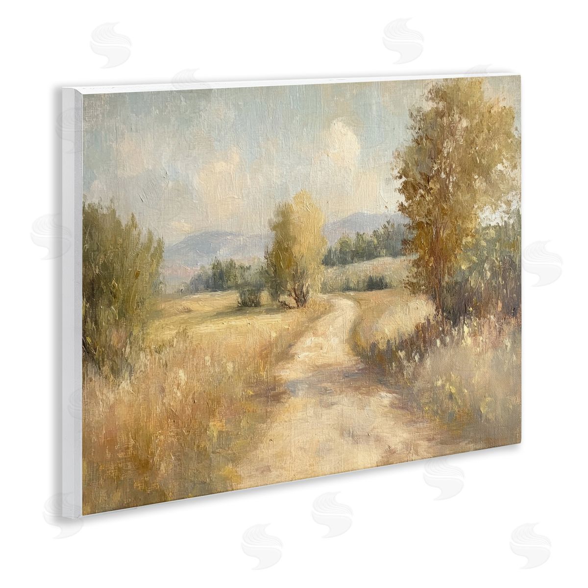 Gravel Road Landscape Wood Plaque Wall Art, Home Decor by Petal Prints Design
