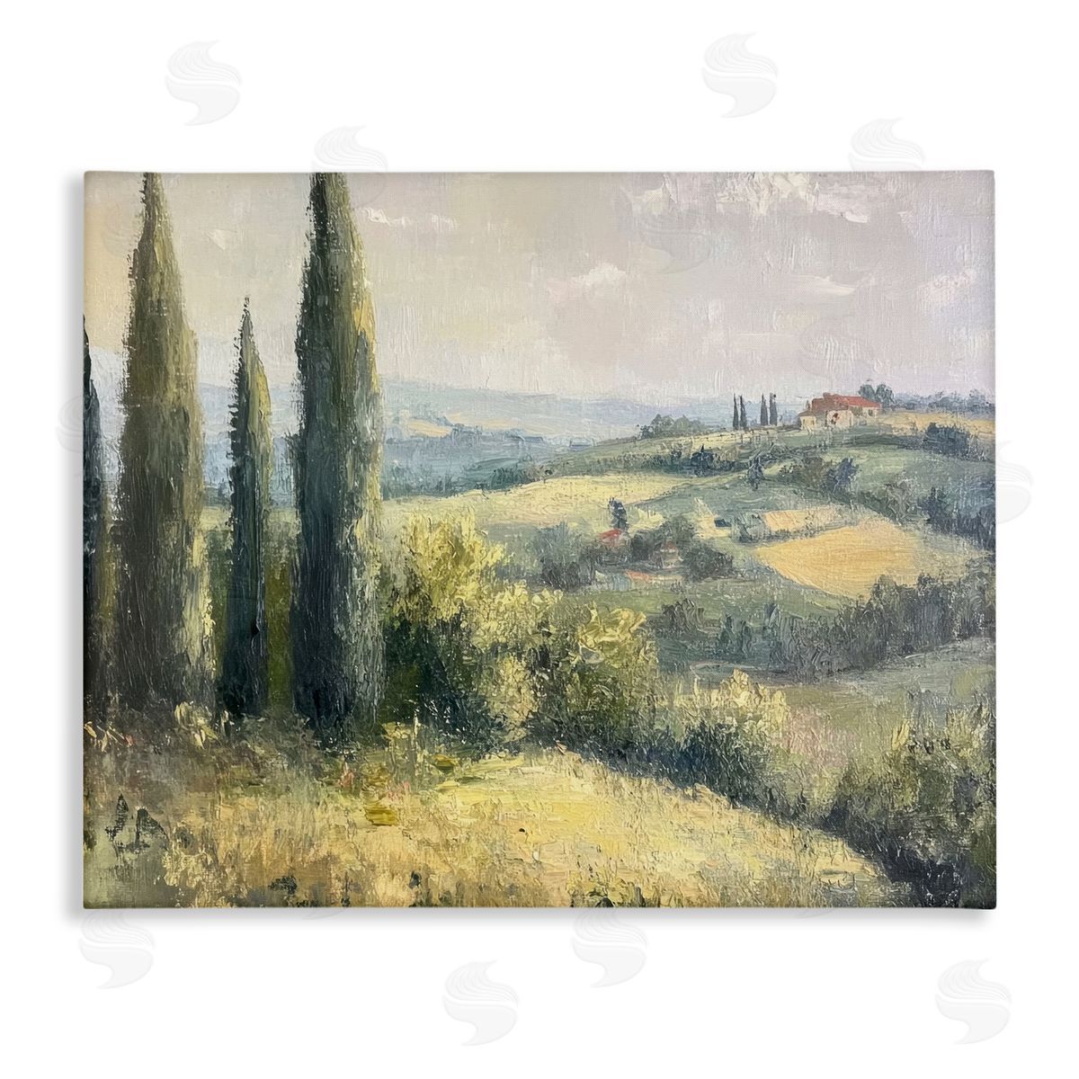 Rolling Hills Country View Canvas Wall Art, Home Decor by Petal Prints Design
