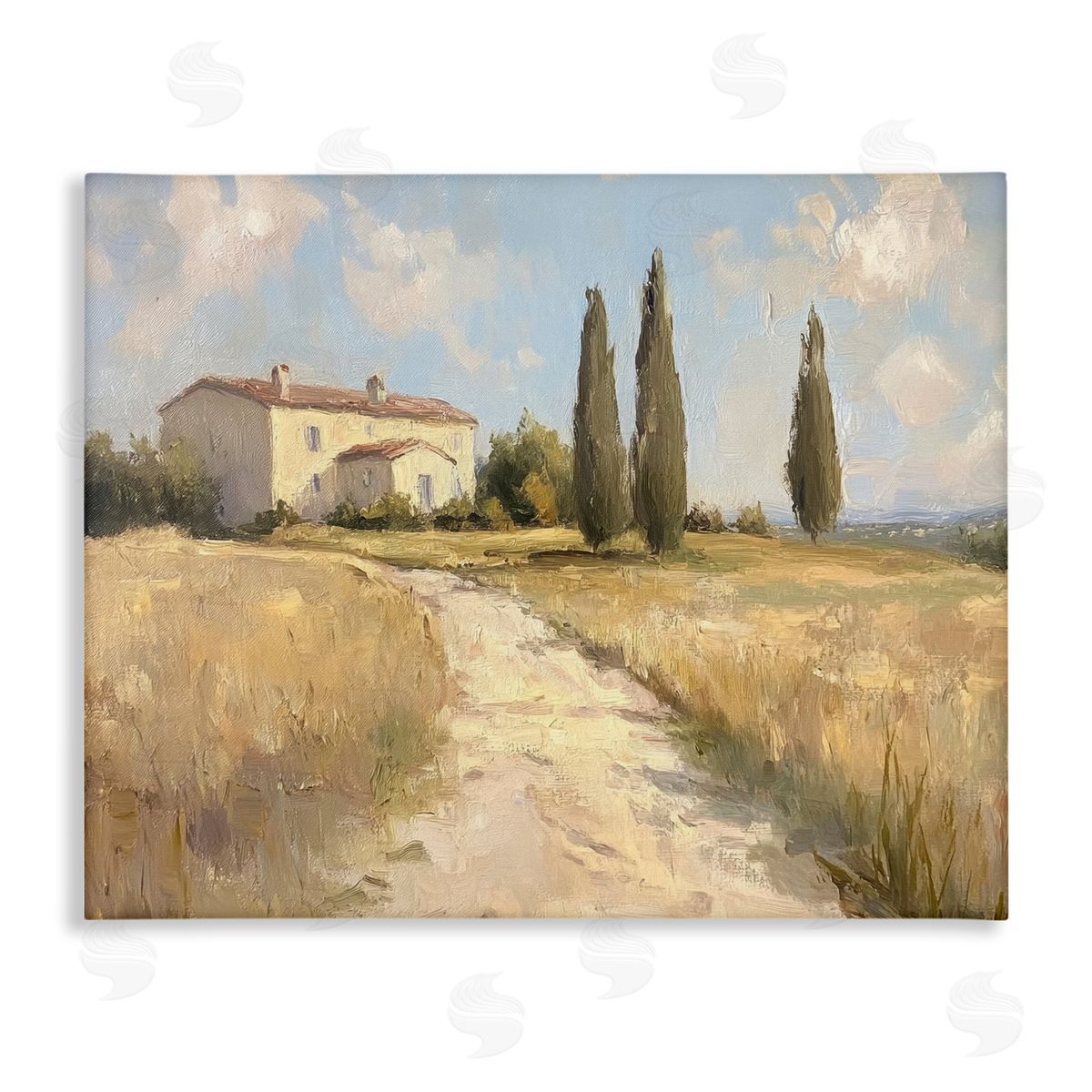 Country Villa Path Canvas Wall Art, Home Decor by Petal Prints Design