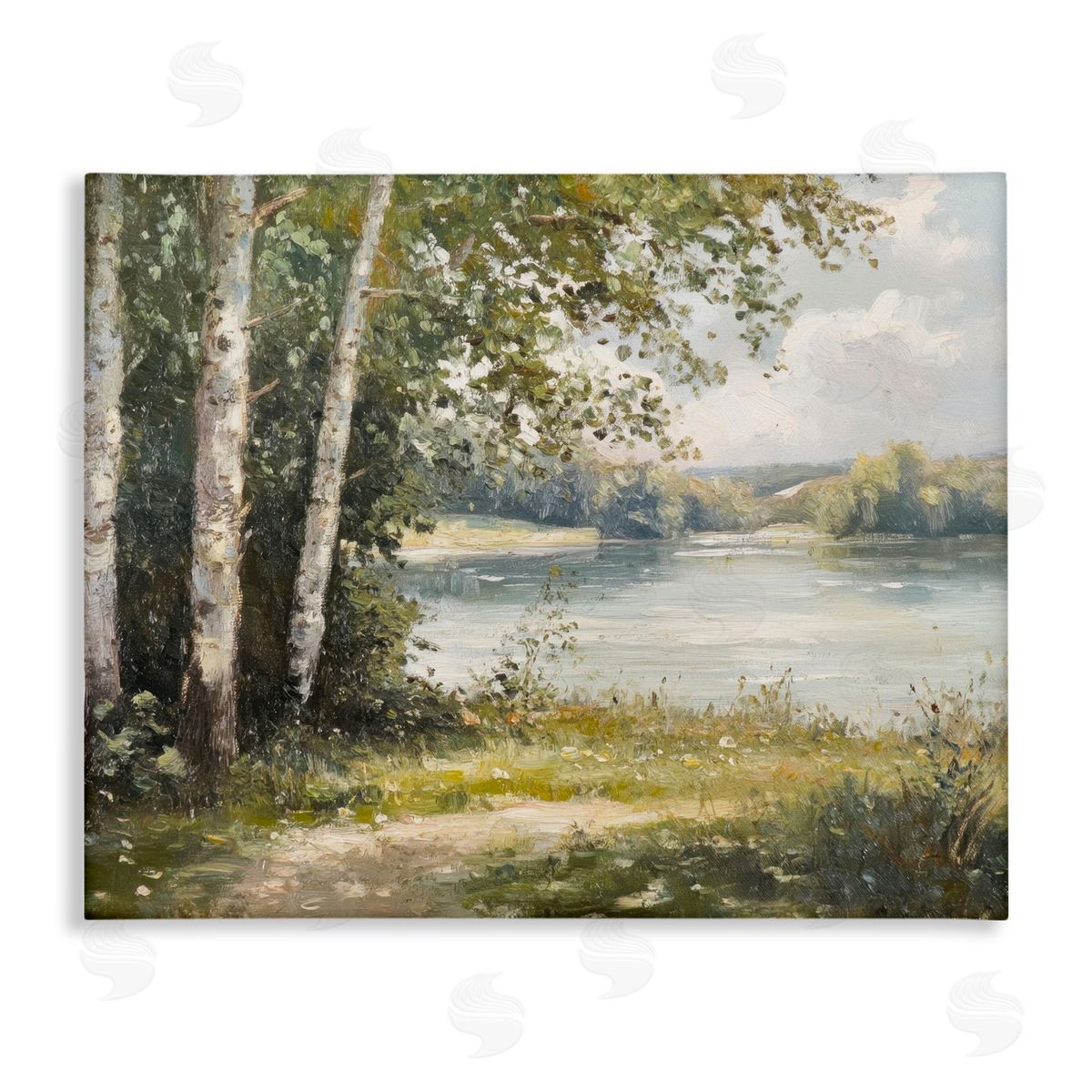 Place To Relax Lake View Canvas Wall Art, Home Decor by Petal Prints Design