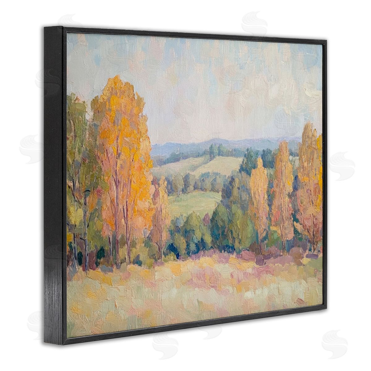 Countryside in Autumn Black Frame Print Wall Art, Home Decor by Petal Prints Design