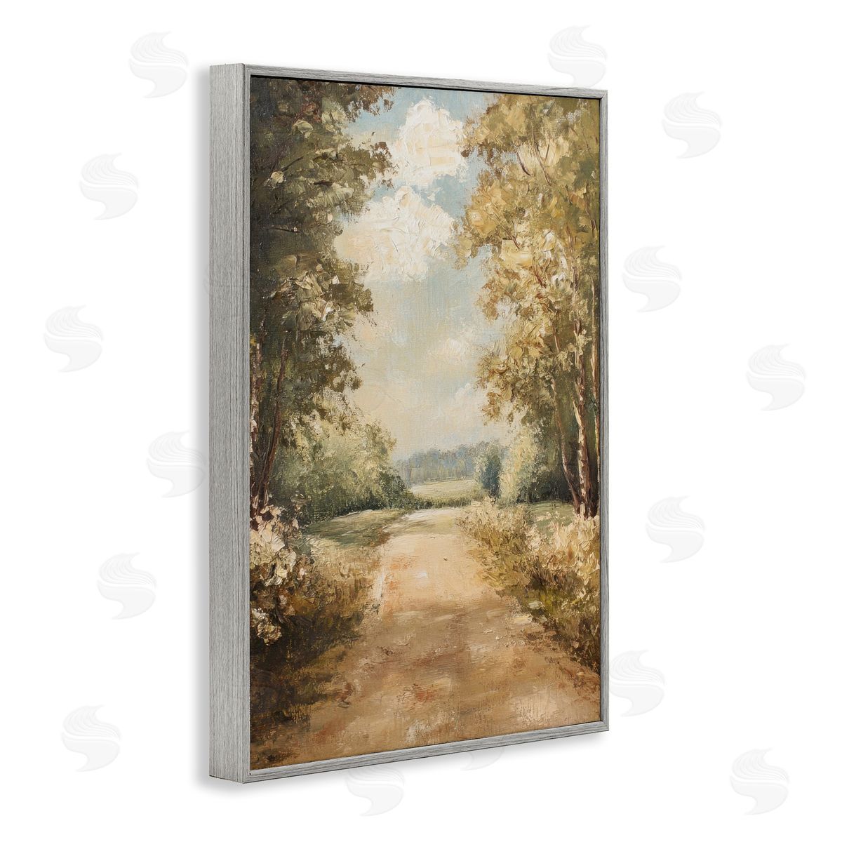 Walk Through Country Forest Grey Frame Print Wall Art, Home Decor by Petal Prints Design