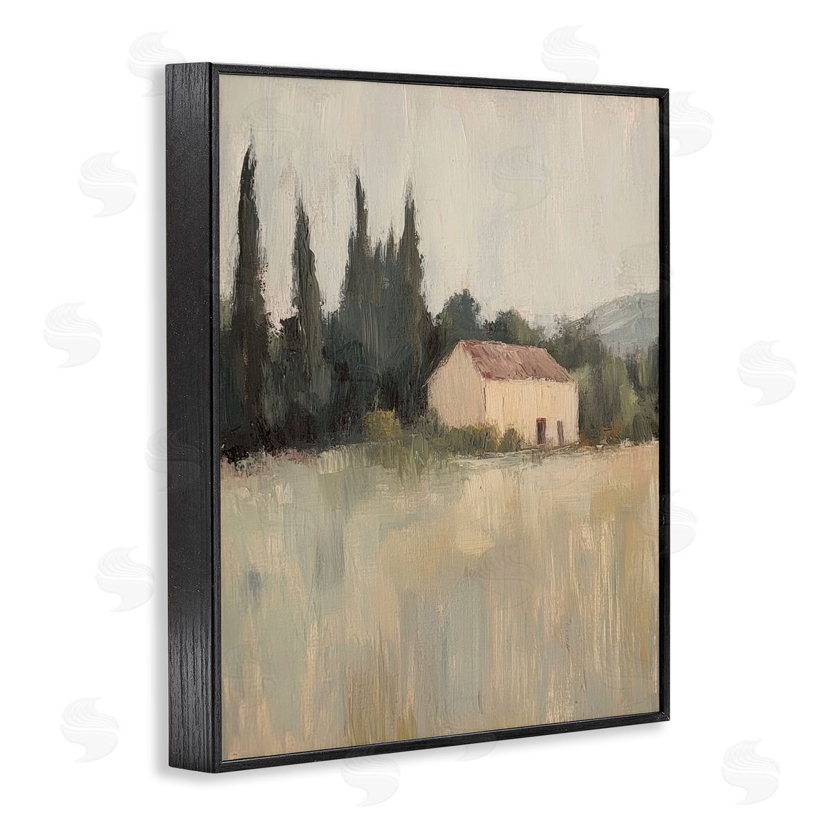 Blended Nature Landscape Black Frame Print Wall Art, Home Decor by Petal Prints Design