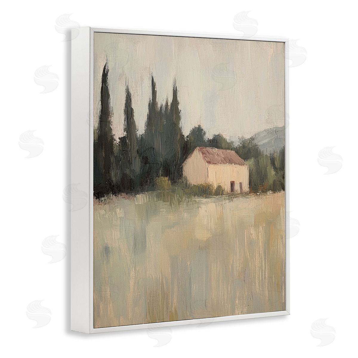 Blended Nature Landscape White Frame Print Wall Art, Home Decor by Petal Prints Design
