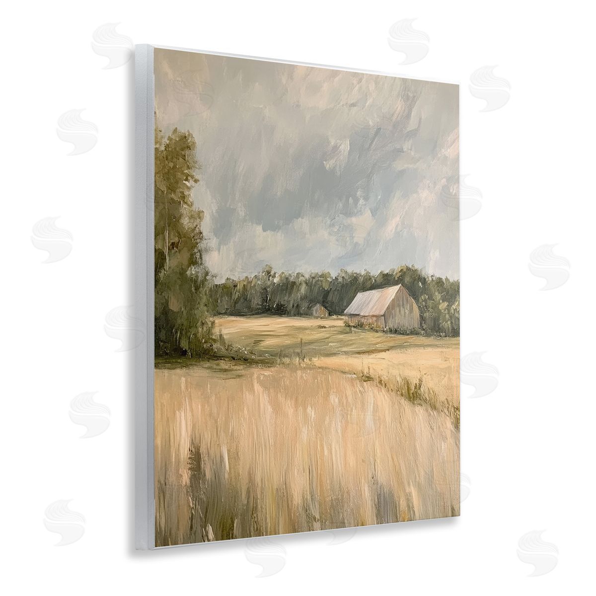 Natural Farm's Wispy Grasses Wood Plaque Wall Art, Home Decor by Petal Prints Design