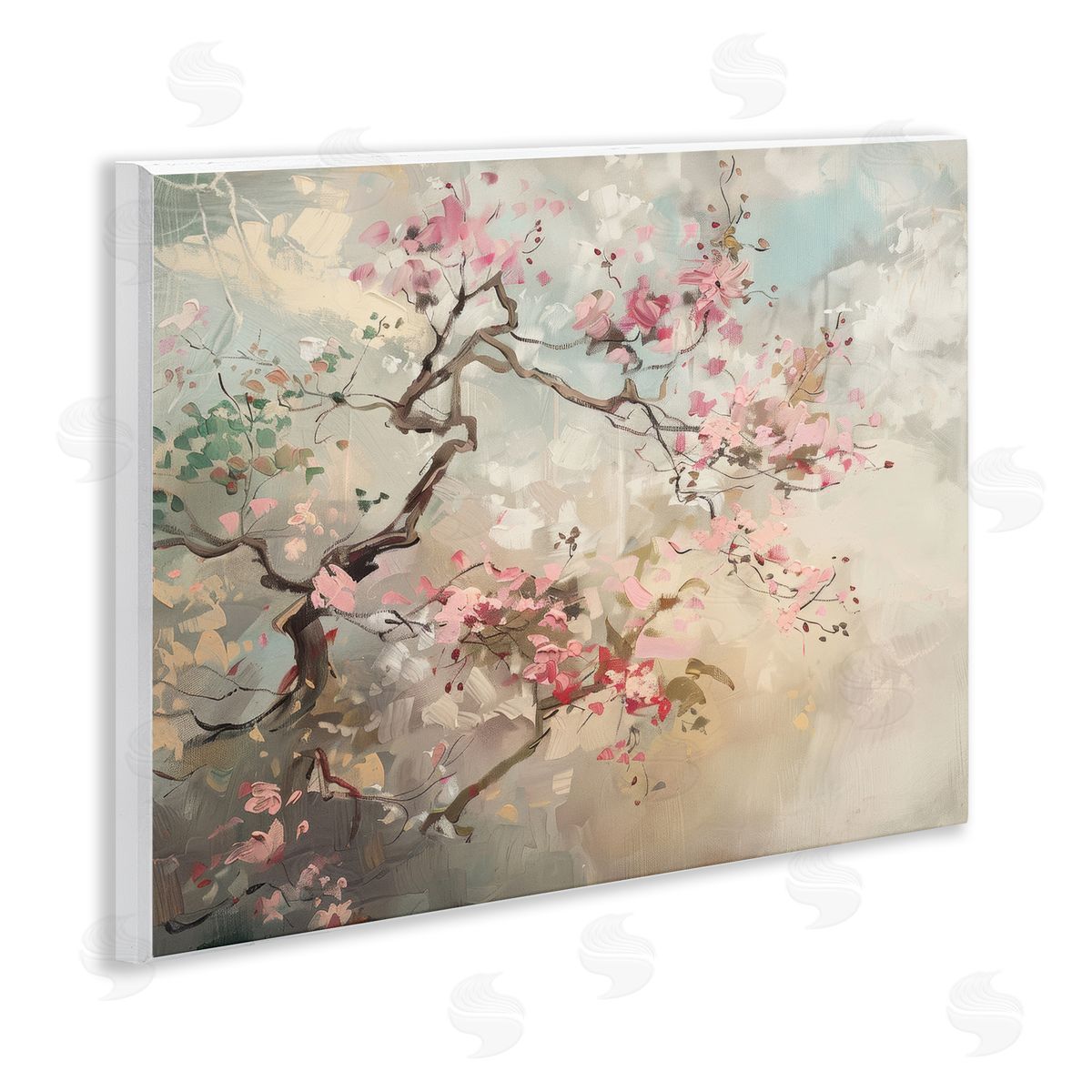 Wild Cherry Blossoms Tree Wood Plaque Wall Art, Home Decor by Arlington Prints