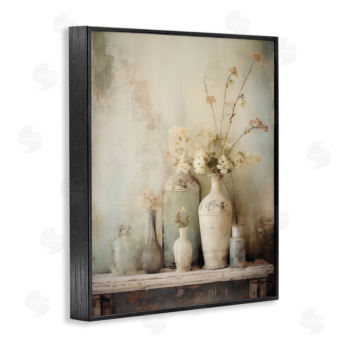 Faded Floral Beauty Still Life Black Frame Print Wall Art, Home Decor by Arlington Prints