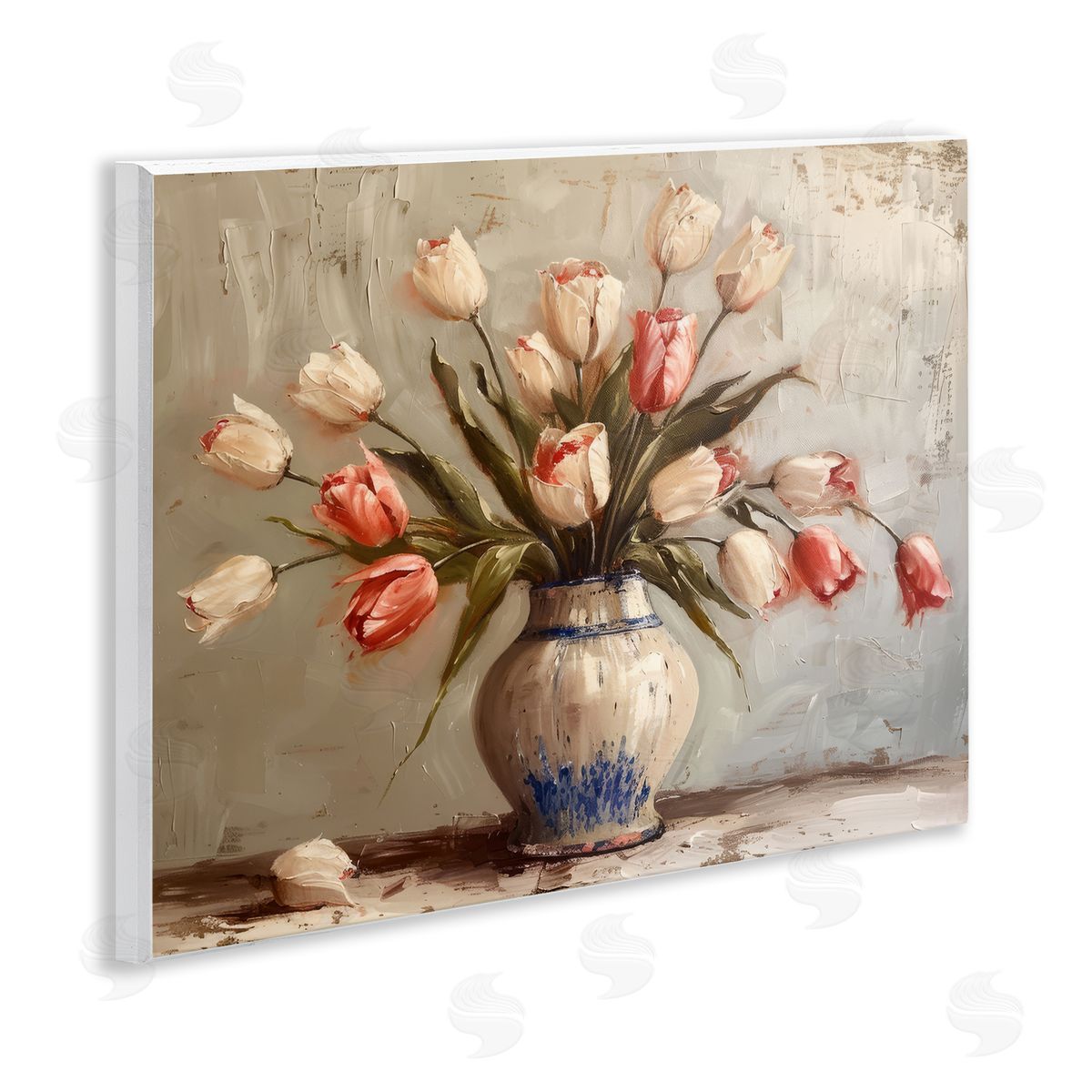 Quiet Spring Tulips Wood Plaque Wall Art, Home Decor by Arlington Prints