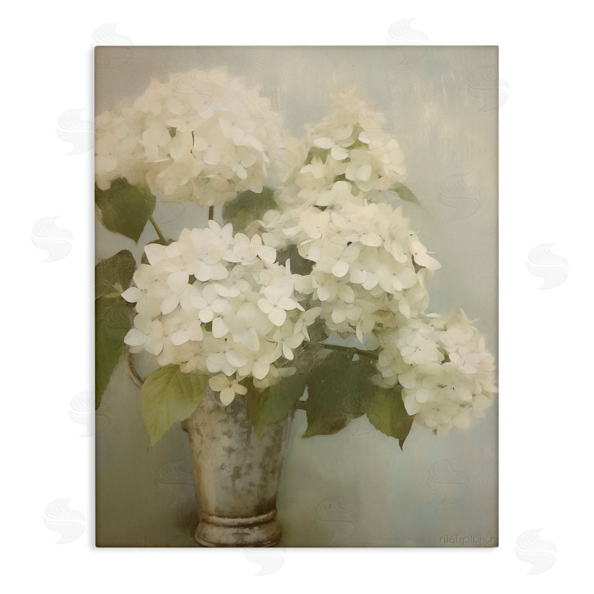Faded Country Hydrangeas Canvas Wall Art, Home Decor by Arlington Prints