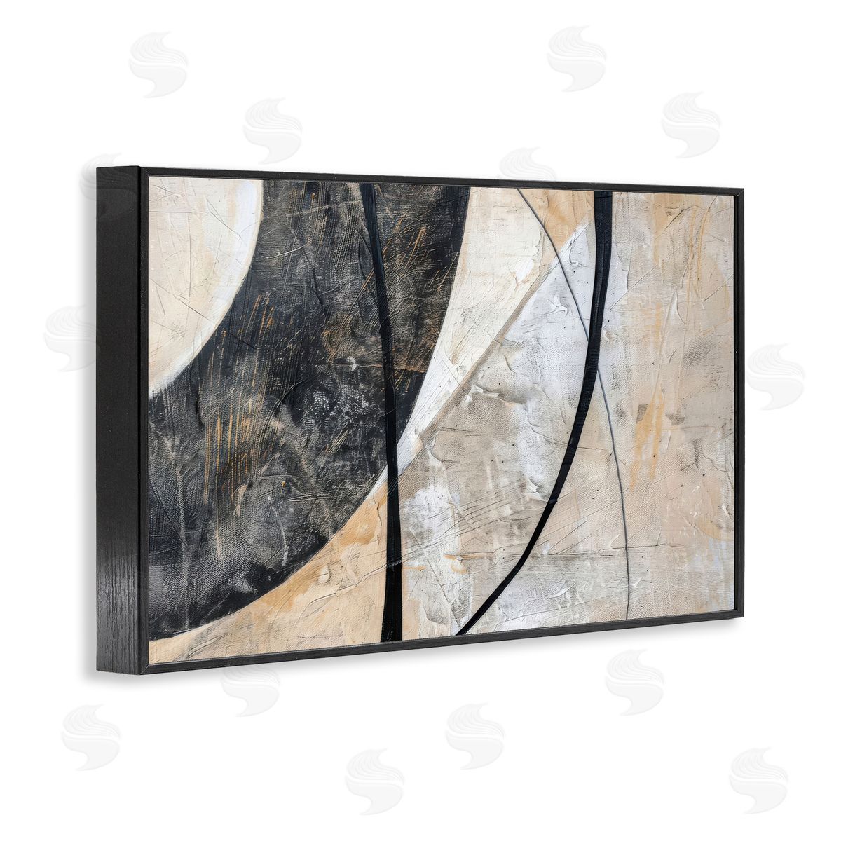 Arched Urban Abstract Black Frame Print Wall Art, Home Decor by LSR Creative Studio