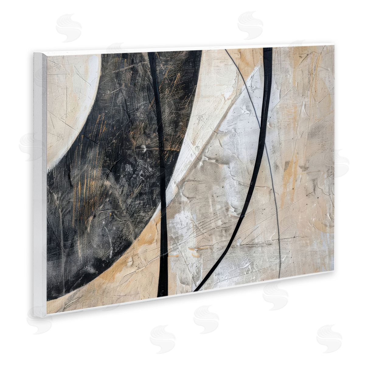 Arched Urban Abstract Wood Plaque Wall Art, Home Decor by LSR Creative Studio