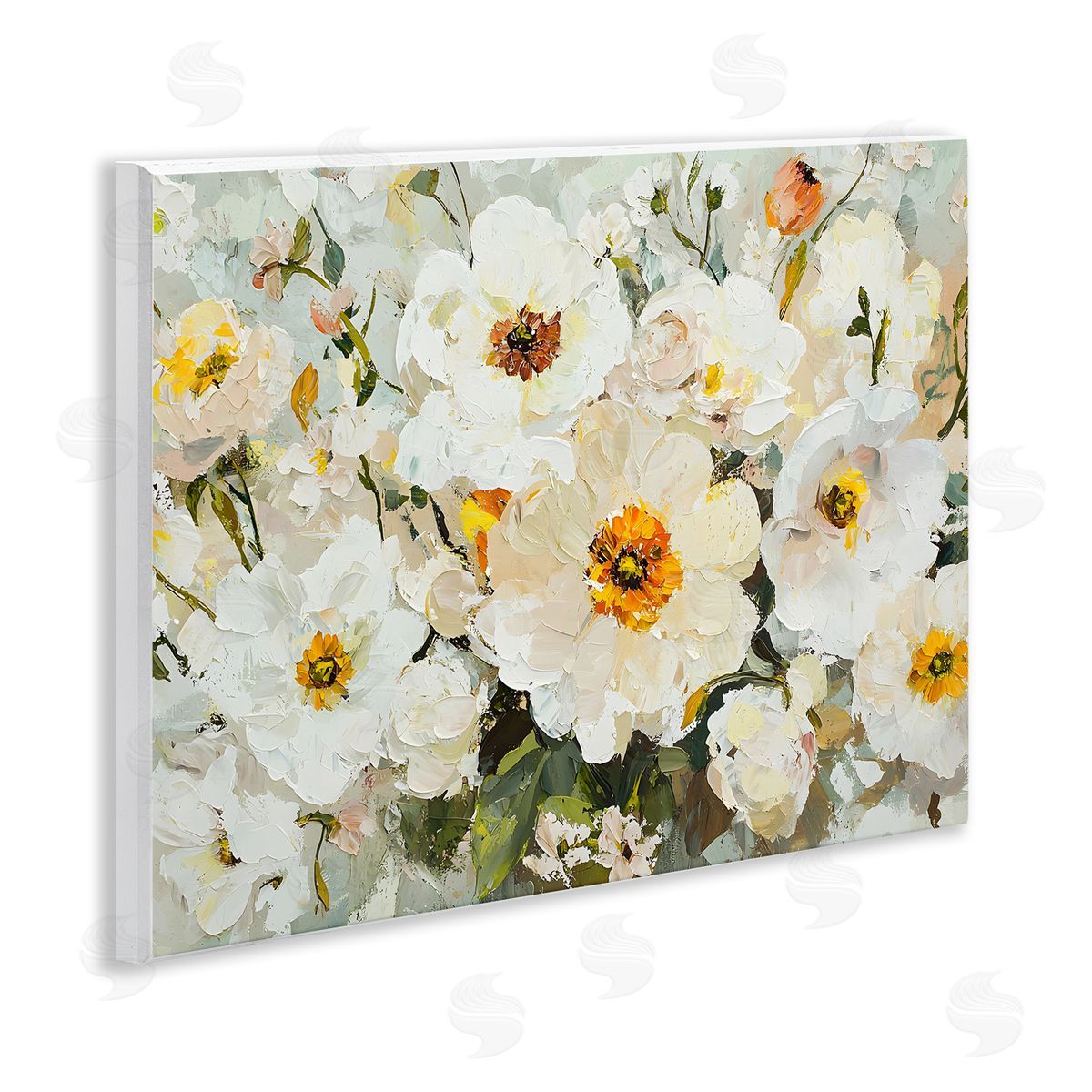 Porcelain Flowers Bundle Wood Plaque Wall Art, Home Decor by Franklyn Gregory